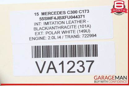 15-20 Mercedes W205 C300 GLC300 Rear Left Side Door Window Regulator Motor OEM