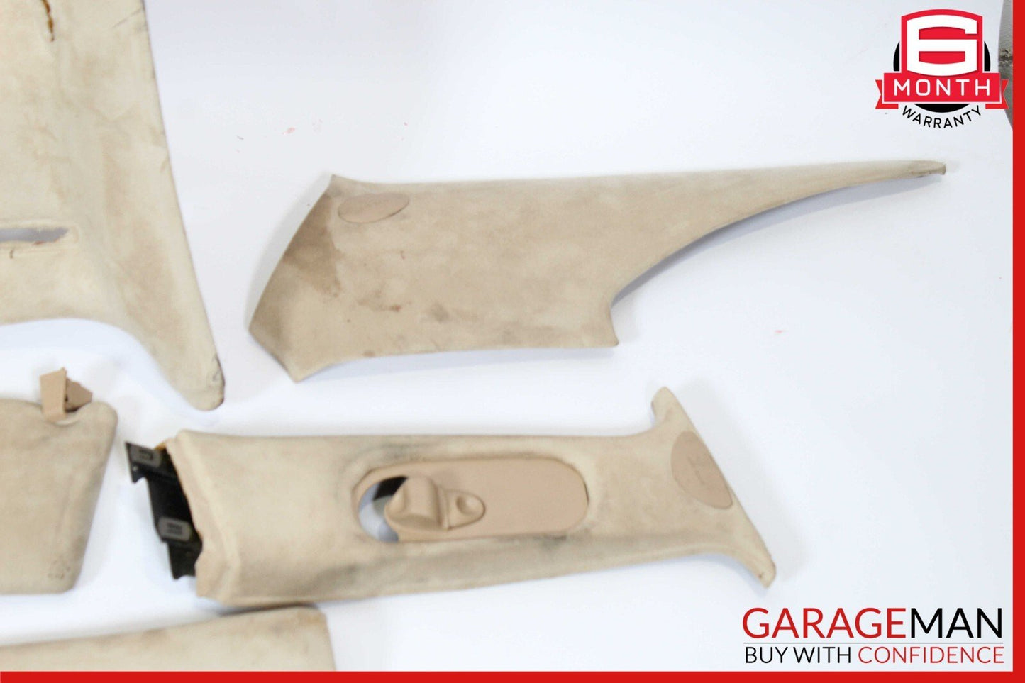 03-13 Maserati Quattroporte M139 Roof Headliner Pillar Sun Visor Set Trim Suede