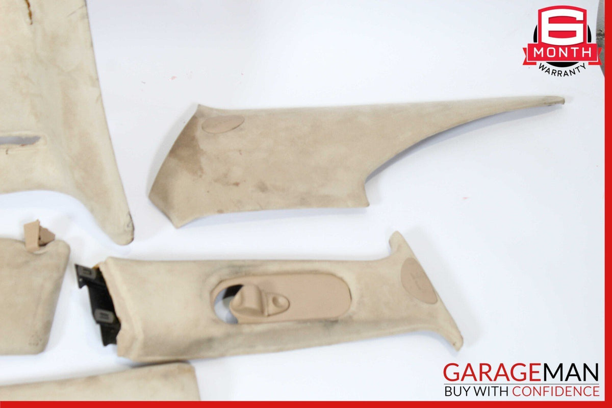 03-13 Maserati Quattroporte M139 Roof Headliner Pillar Sun Visor Set Trim Suede