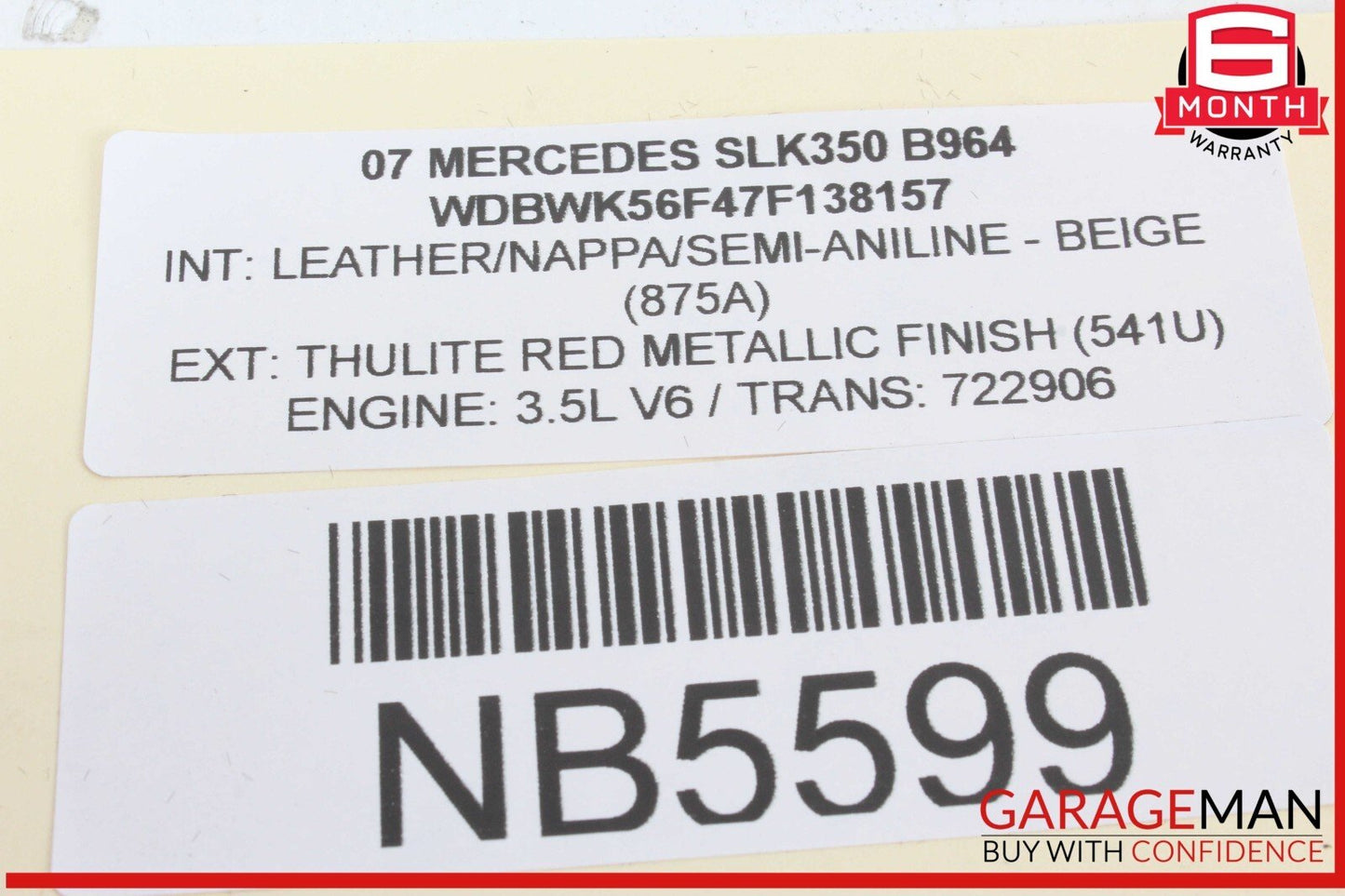 03-13 Mercedes R171 SLK350 R500 Radio 6 Disk CD Changer Player 2118703889 OEM