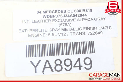 00-06 Mercedes W215 CL600 Rear Side Suspension Lower Control Arm OEM