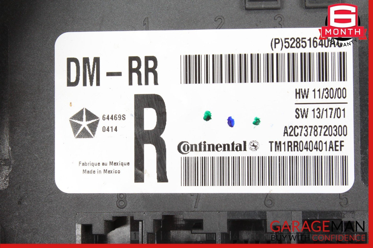 14-17 Maserati Quattroporte Rear Right Passenger Side Door Control Module Unit