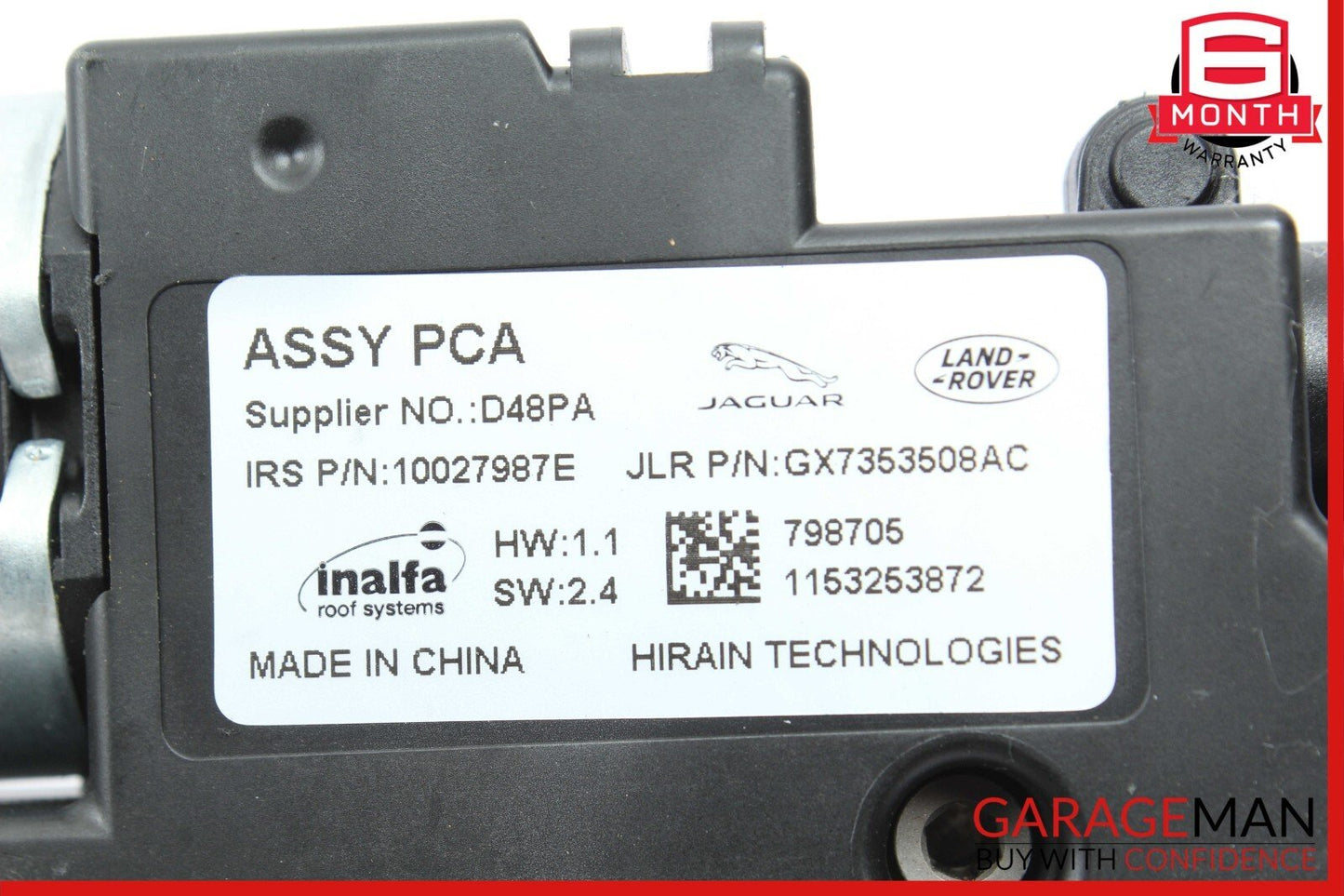 17-19 Jaguar XE 2.0 Panoramic Sunroof Sun Roof Motor OEM