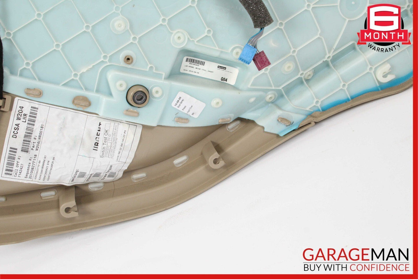 08-14 Mercedes W204 C300 C350 Rear Left Side Interior Door Panel Assembly Beige