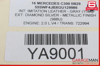15-20 Mercedes W205 C300 ABS Anti Lock Brake Pump Control Module Unit OEM