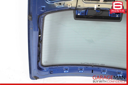 06-08 Porsche Cayman 987 Rear Trunk Glass Hatch Tail Gate Panel w/ Spoiler Blue
