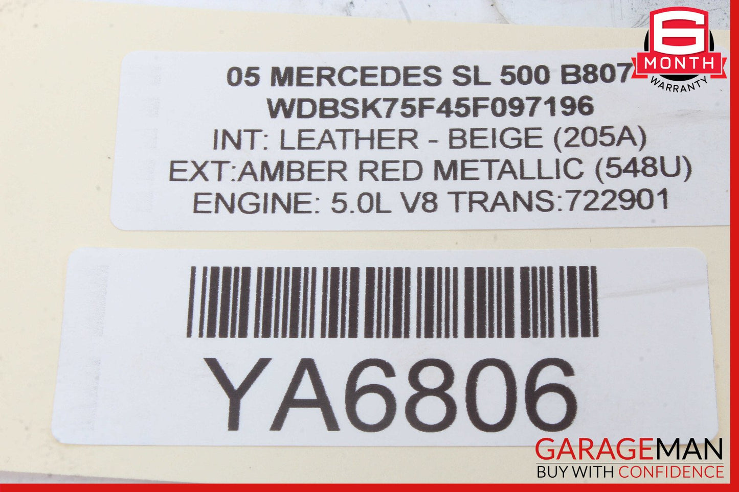 03-08 Mercedes R230 SL500 Right ESP Off Console Switch Control Blank Filler OEM