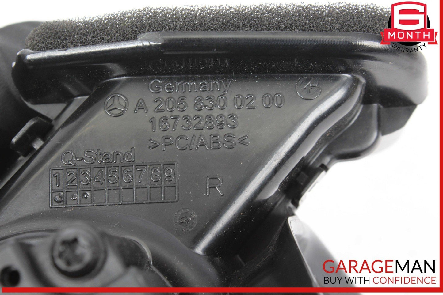 15-24 Mercedes W205 C300 Dash Dashboard Right Air Vent Duct Tube 2058300200 OEM
