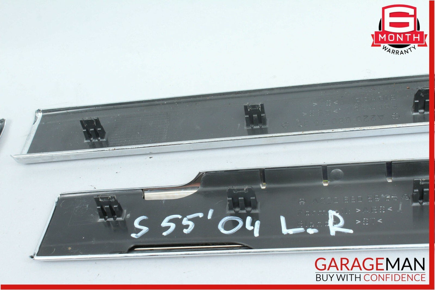 00-06 Mercedes W220 S500 S55 AMG Front & Rear Door Step Sill Sills Set of 4 Pc