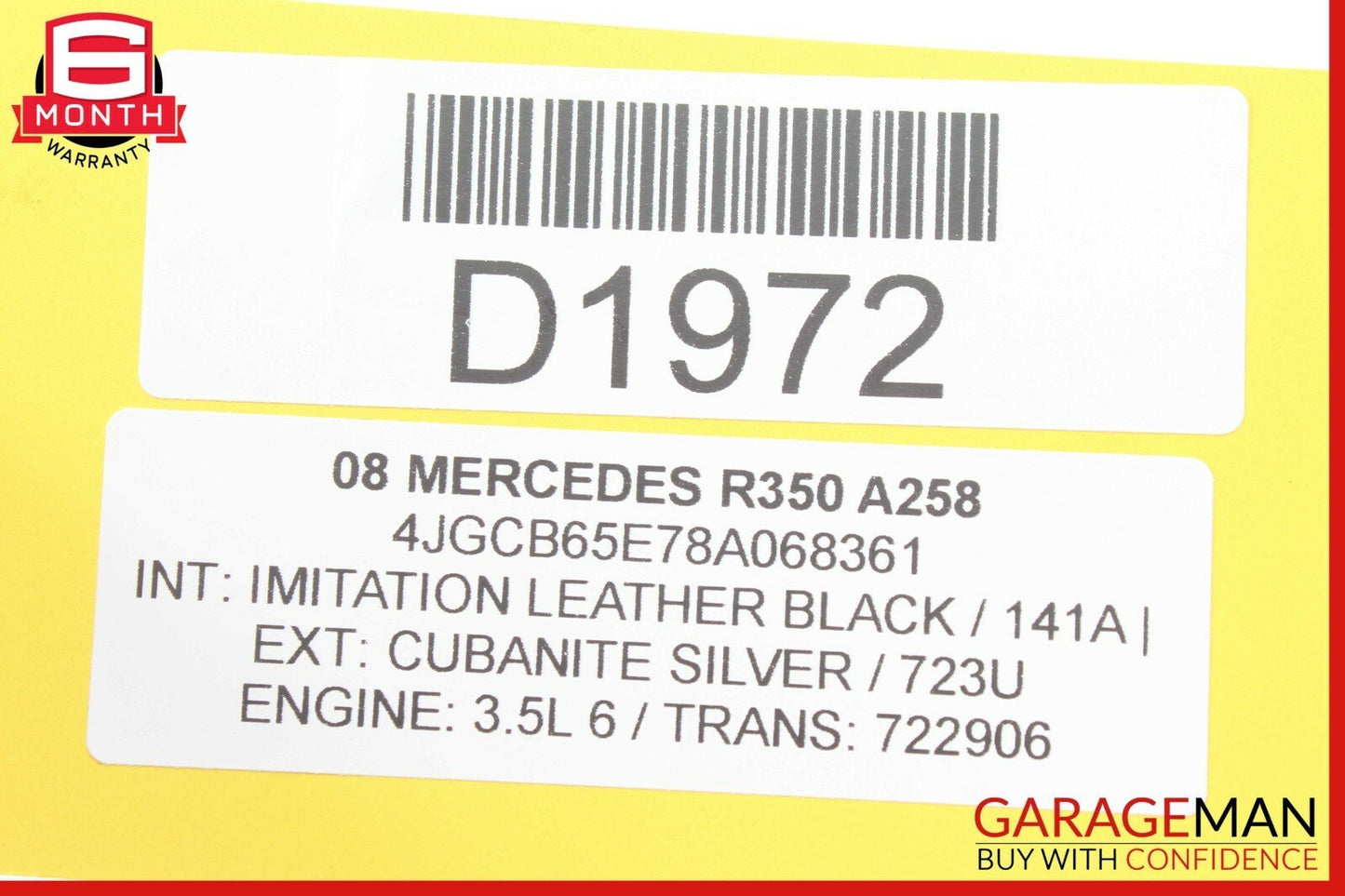 06-12 Mercedes W251 R350 ML320 GL550 Panoramic Sunroof Sun Roof Motor OEM