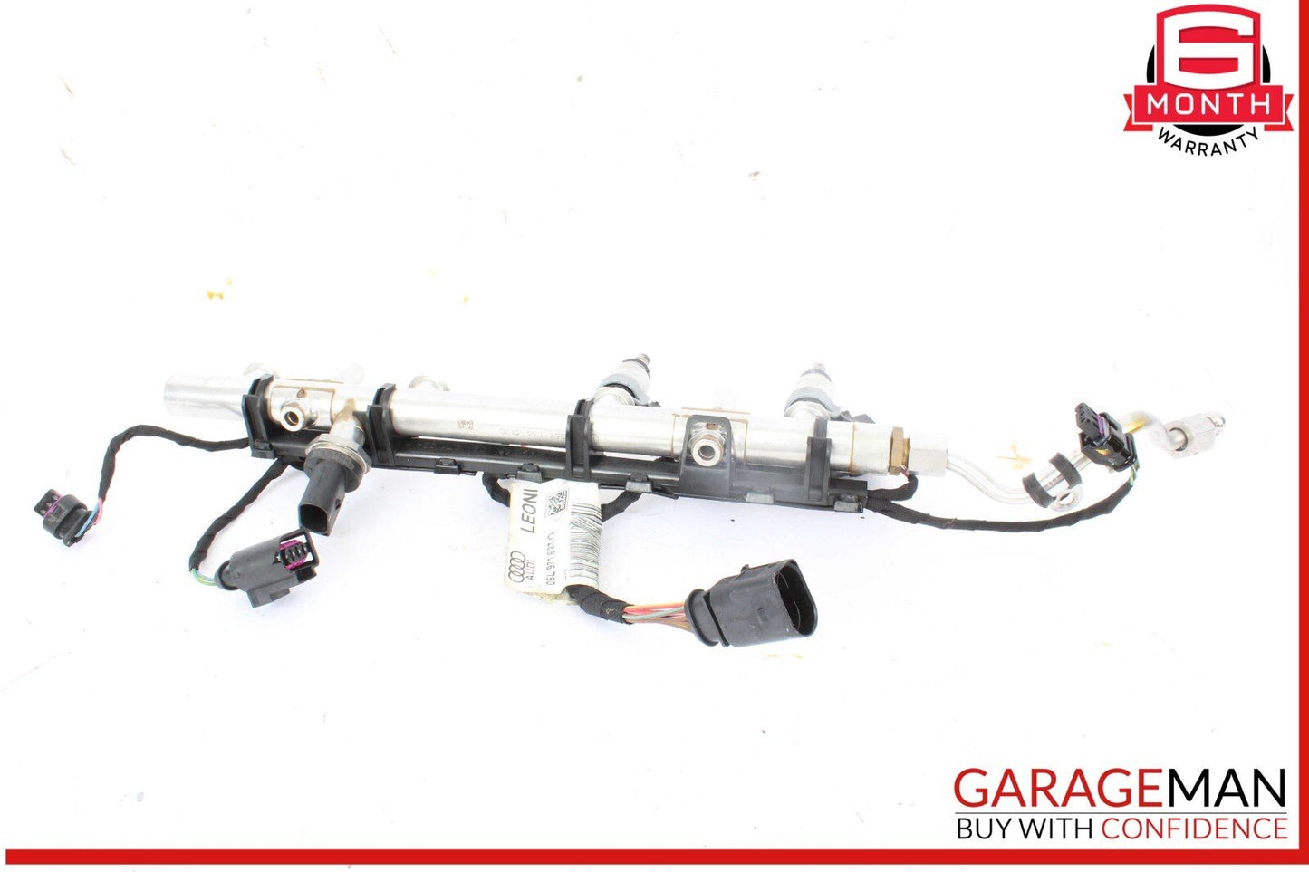 17-20 Audi A4 Fuel Injection Rail w/ Injectors 06K133317G OEM