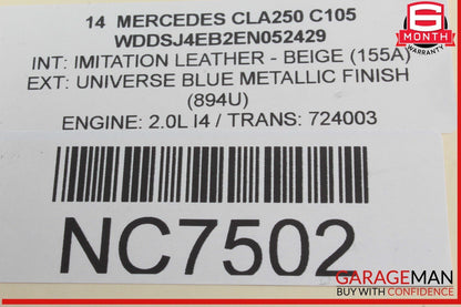 14-18 Mercedes W117 CLA250 Front Left Side Door Window Regulator Motor OEM