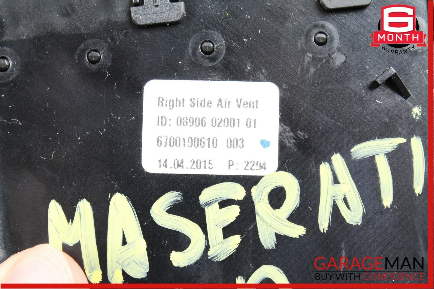14-17 Maserati Ghibli Front Right Side Dash AC A/C Air Vent Grille Trim Panel
