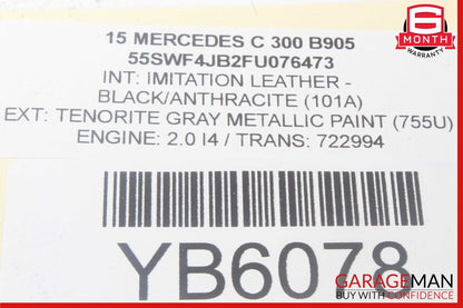 15-20 Mercedes W205 C300 C350e Rear Fuse Box Relay SAM Module Assy OEM