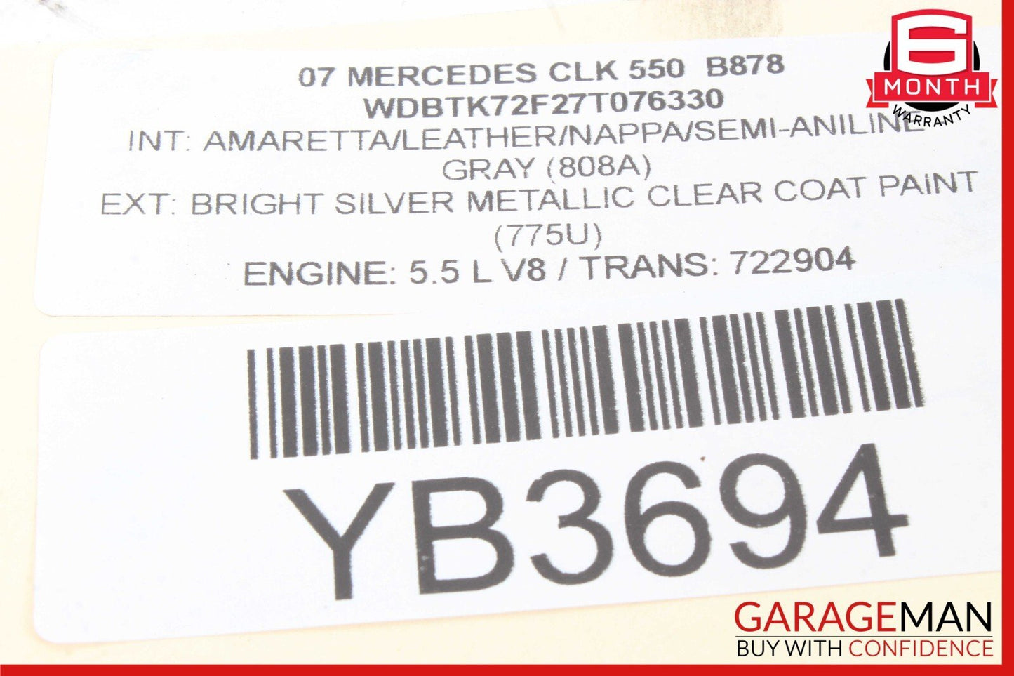 01-09 Mercedes W209 CLK550 C32 AMG Front Left Side Lower Control Arm RWD OEM