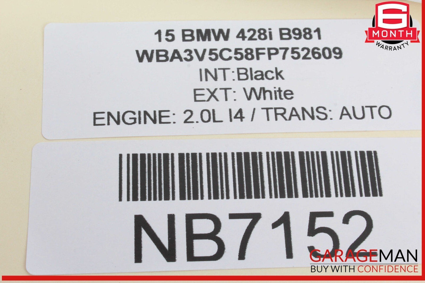 14-16 BMW 428i Rear Left Driver Side Wishbone Upper Control Arm 6792543 OEM