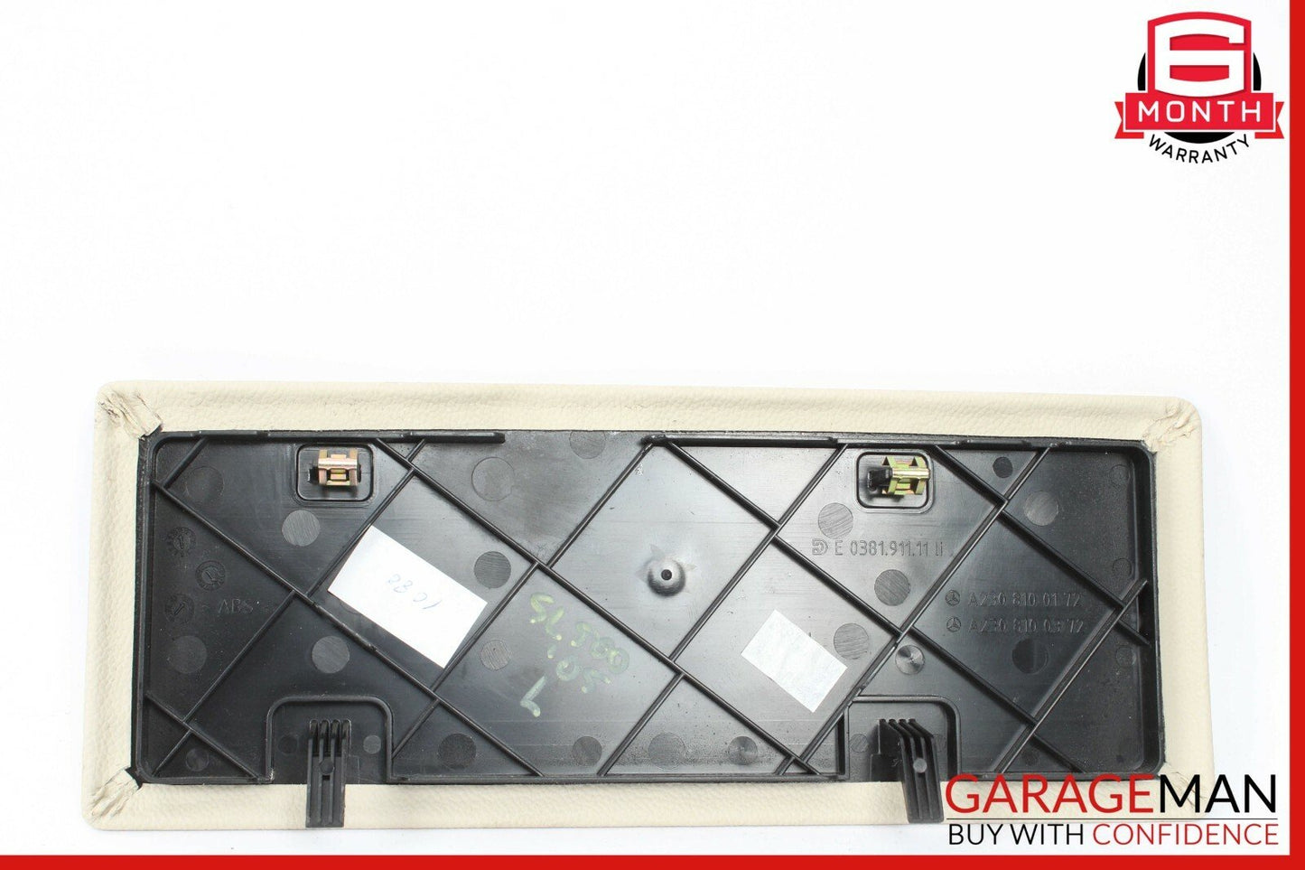 03-06 Mercedes R230 SL500 Rear Left Storage Compartment Box Cover Trim Beige