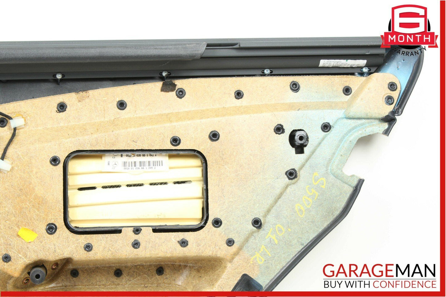 00-06 Mercedes W220 S500 Rear Left Side Interior Door Panel Sunshade Assembly