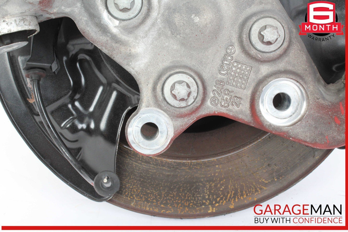 14-19 Mercedes W117 CLA250 Rear Left Side Spindle Knuckle Hub w/ Rotor Disc OEM