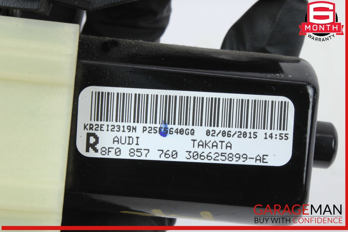 12-17 Audi A5 S5 Front Right Passenger Side Seat Belt Seatbelt Feeder Motor OEM