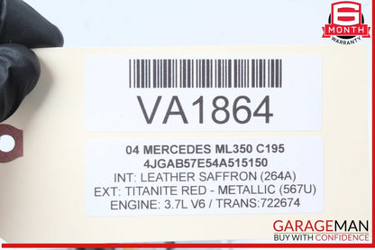 98-05 Mercedes W163 ML350 ML55 AMG Rear Glass Windshield Wiper Motor Unit OEM