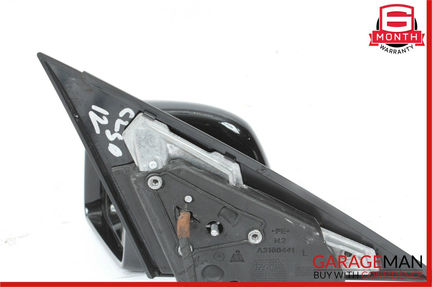12-14 Mercedes W204 C250 C63 AMG Front Left Side Mirror Rear View Door Black OEM