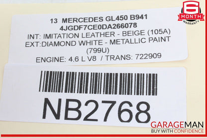 12-19 Mercedes X166 GL450 GLS550 Rear 2nd Row Left Driver Side Seat Belt OEM