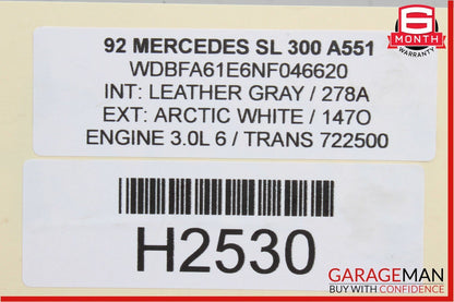 90-02 Mercedes R129 300SL SL500 SL600 Right Top Hydraulic Valve Block Solenoid
