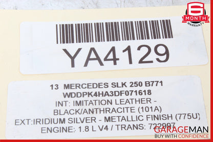05-15 Mercedes R172 SLK250 Rear Left / Right Side Rearward Tie Rod Control Arm