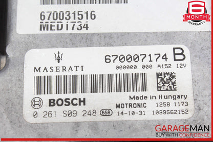 14-17 Maserati Ghibli ECU ECM Engine Computer Control Module Unit 670007174 OEM