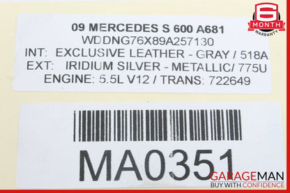 07-13 Mercedes W221 S600 CL63 AMG Power Steering Fluid Reservoir 2214660102 OEM