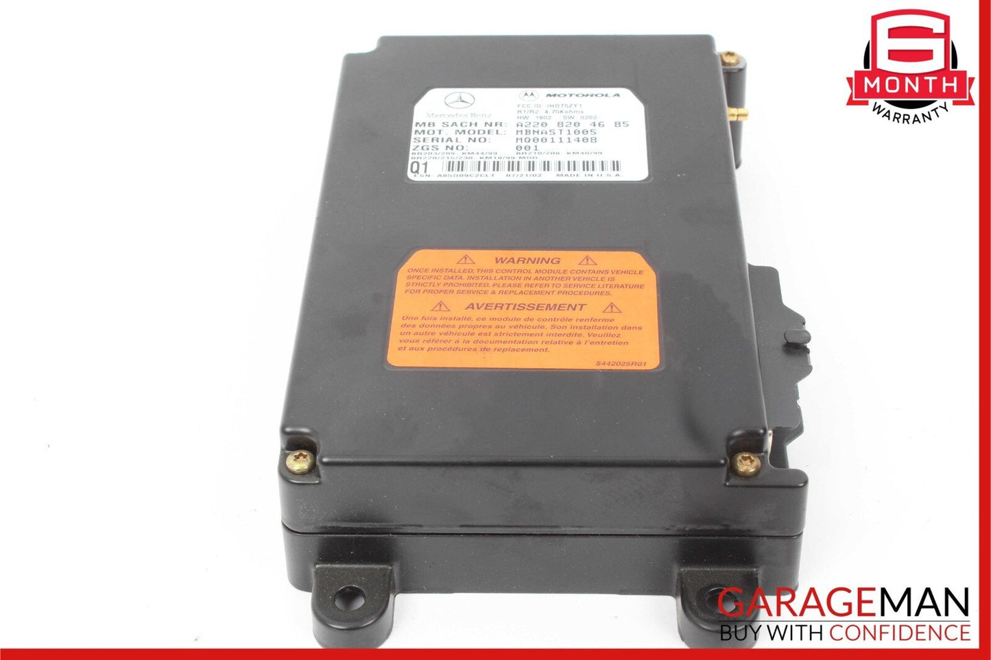 00-09 Mercedes W208 CLK430 SL550 Voice Command Control Module OEM