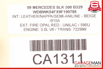 09-11 Mercedes R171 SLK350 SLK300 Convertible Roof Top Controller Module Unit