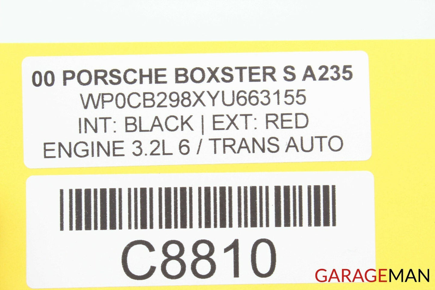 97-04 PORSCHE BOXSTER 986 FRONT RIGHT PASSENGER SIDE EXTERIOR DOOR HANDLE OEM