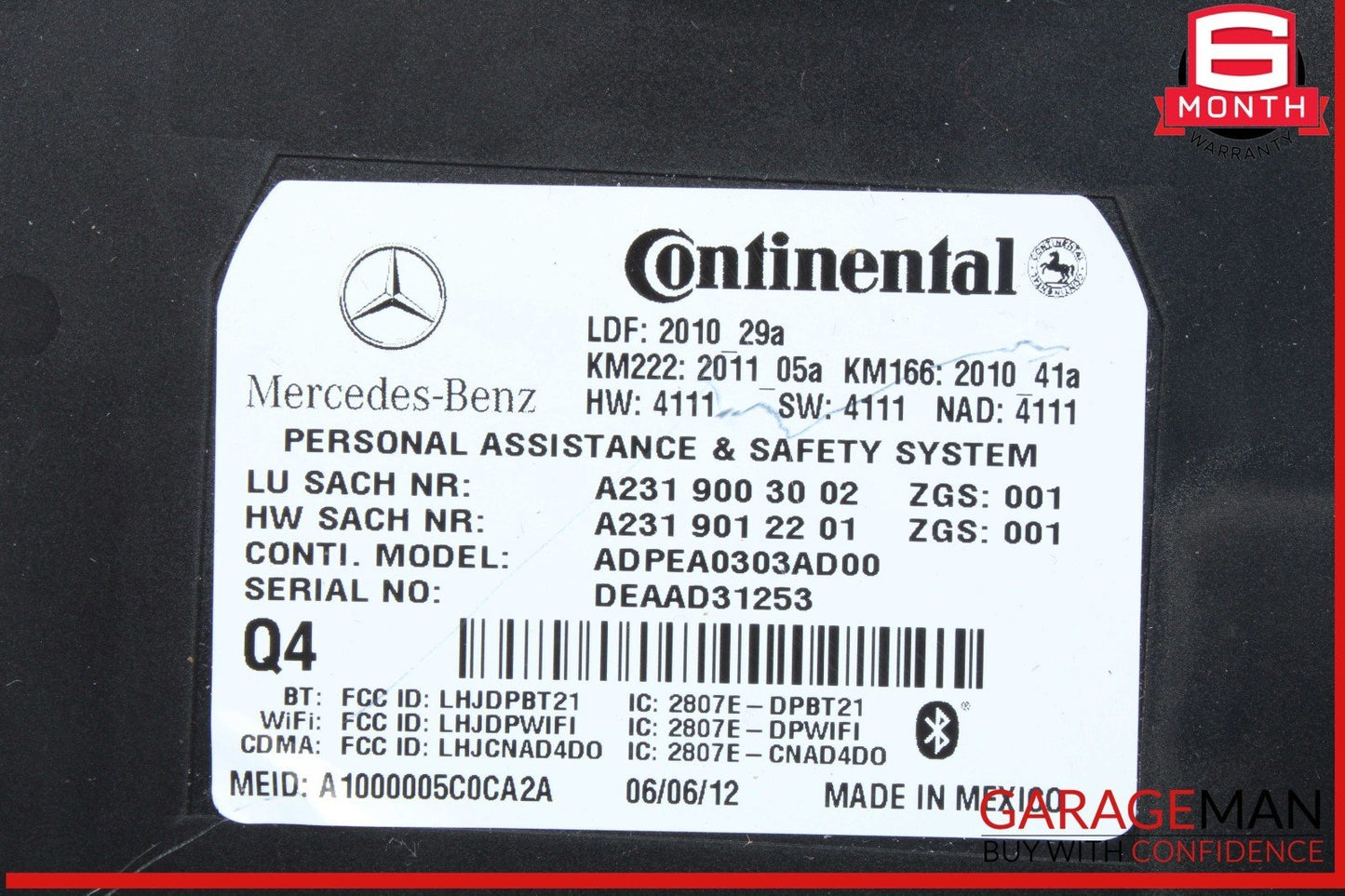 10-20 Mercedes W204 C250 GLA250 SL400 Communication Control Module Unit OEM