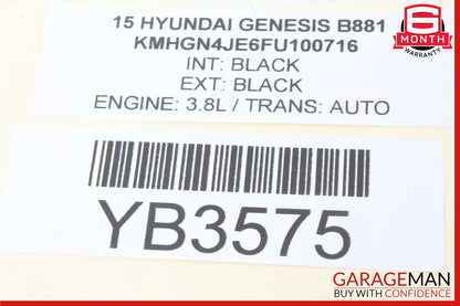 15-17 Hyundai Genesis G80 Rear Trunk Fuse Relay Junction Box Fusebox OEM