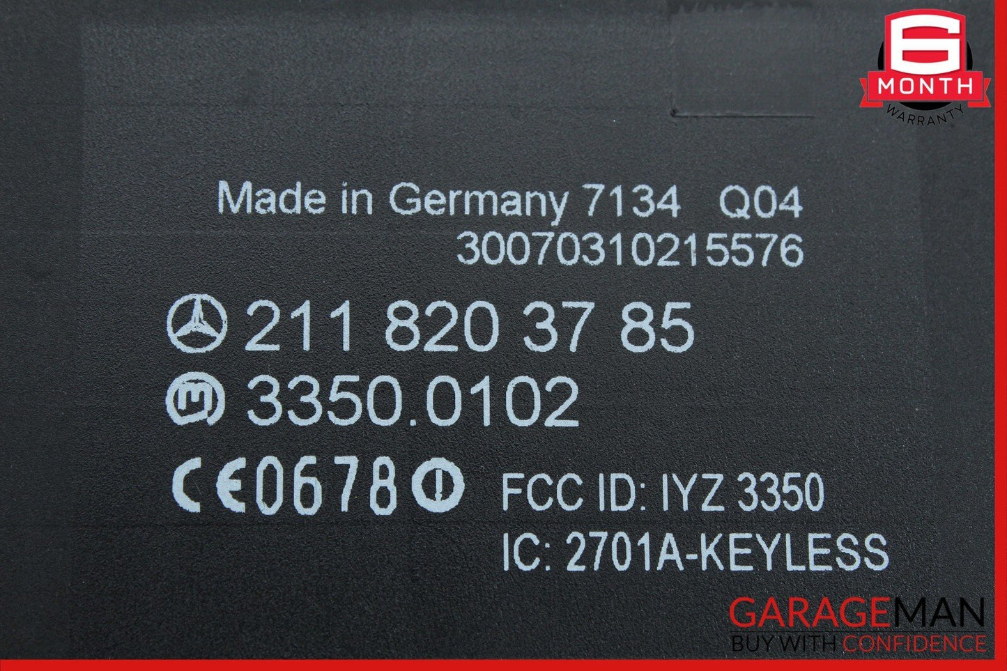 03-11 Mercedes W211 E350 E63 AMG CLS500 Rear Door Keyless Go Control Module Unit
