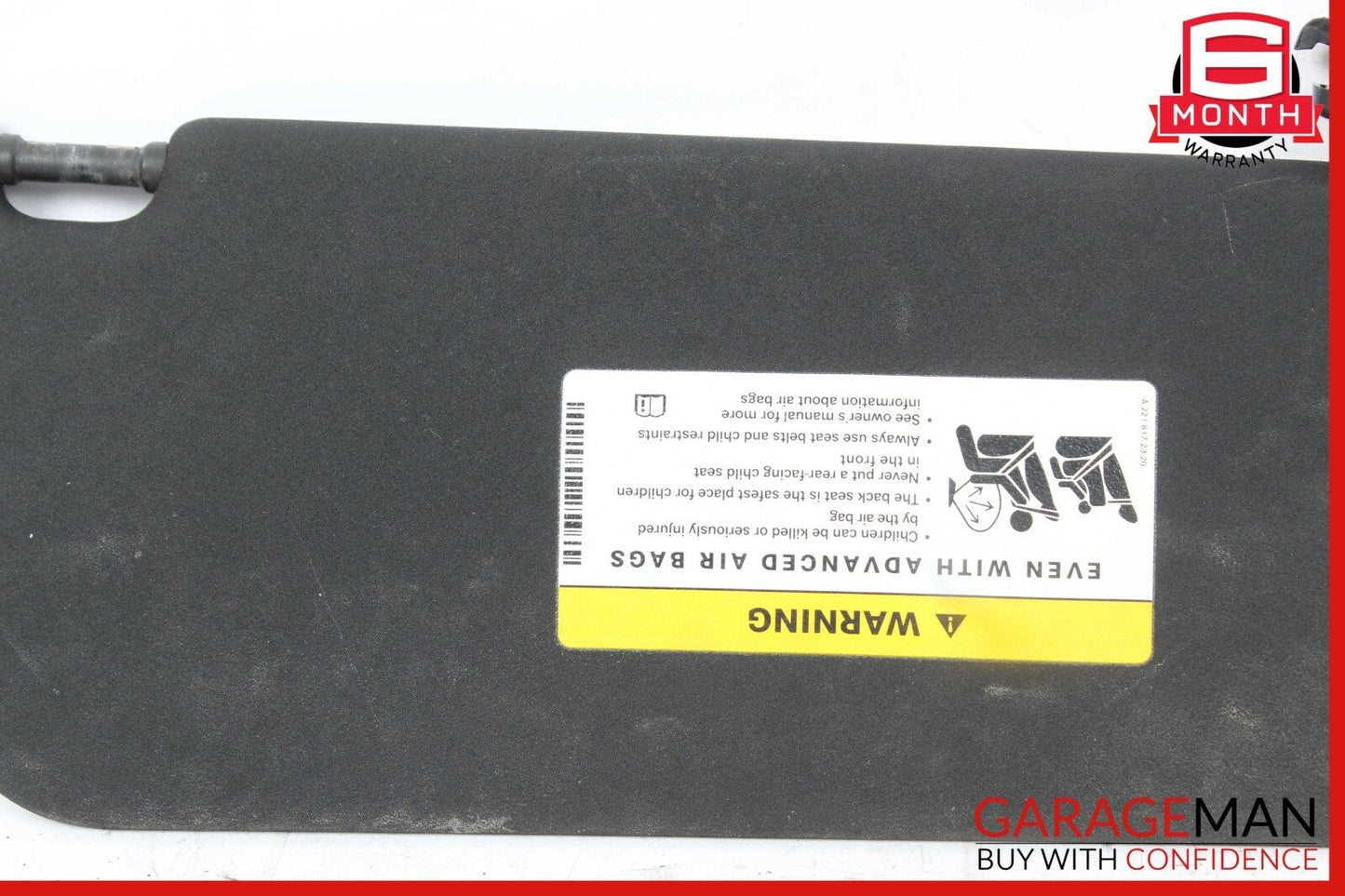 08-14 Mercedes W204 C250 C300 Front Left Side Sun Visor Sunvisor Shade Black