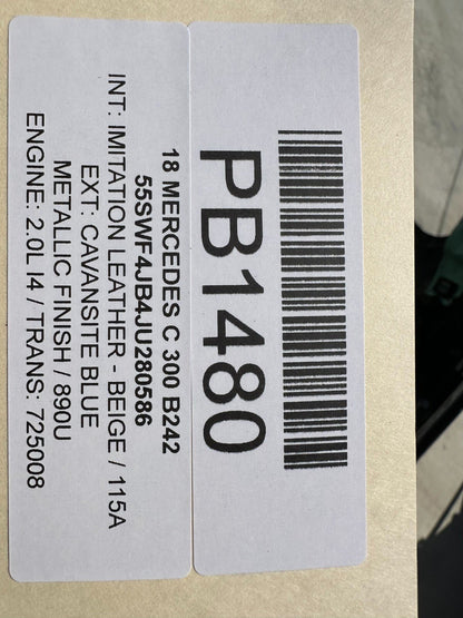 15-20 Mercedes W205 C300 C350e C400 Rear Right Side Quarter Panel Body Cut OEM