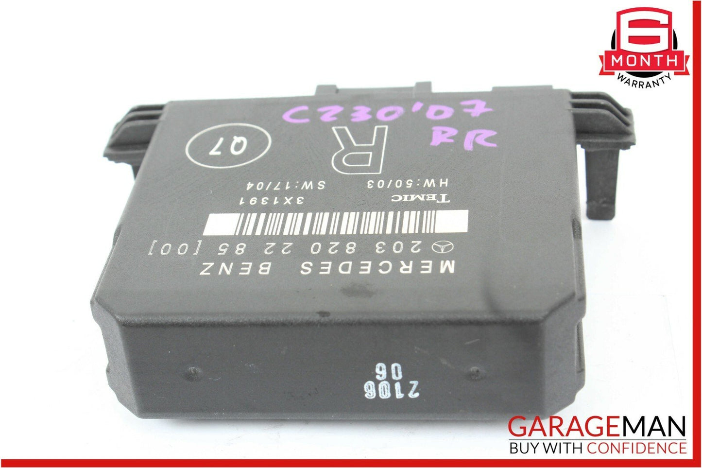 01-07 Mercedes W203 C230 C320 Rear Right Side Door Computer Control Module OEM