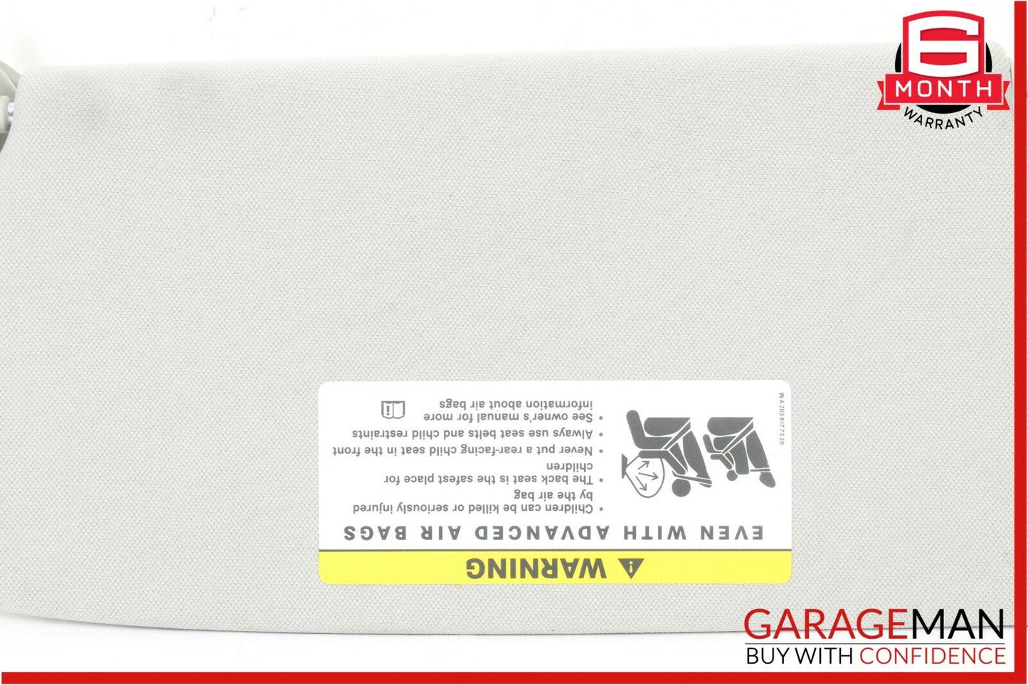 07-13 Mercedes S550 CL550 Front Right Sun Visor Sunvisor Shade Cover Grey Suede