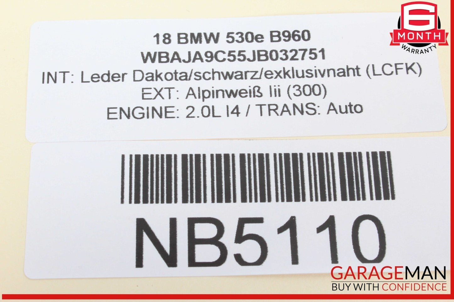 17-20 BMW 530E Trunk Tailgate Decklid Function Control Module 7496719 OEM