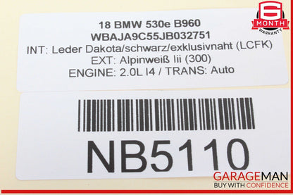 17-20 BMW 530E Trunk Tailgate Decklid Function Control Module 7496719 OEM