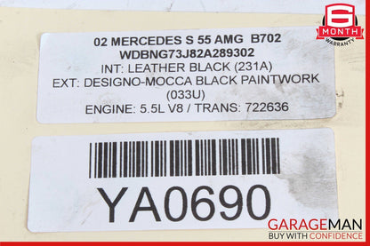 00-06 Mercedes W220 S55 AMG S500 Front Right Side Headlight Support Bracket OEM