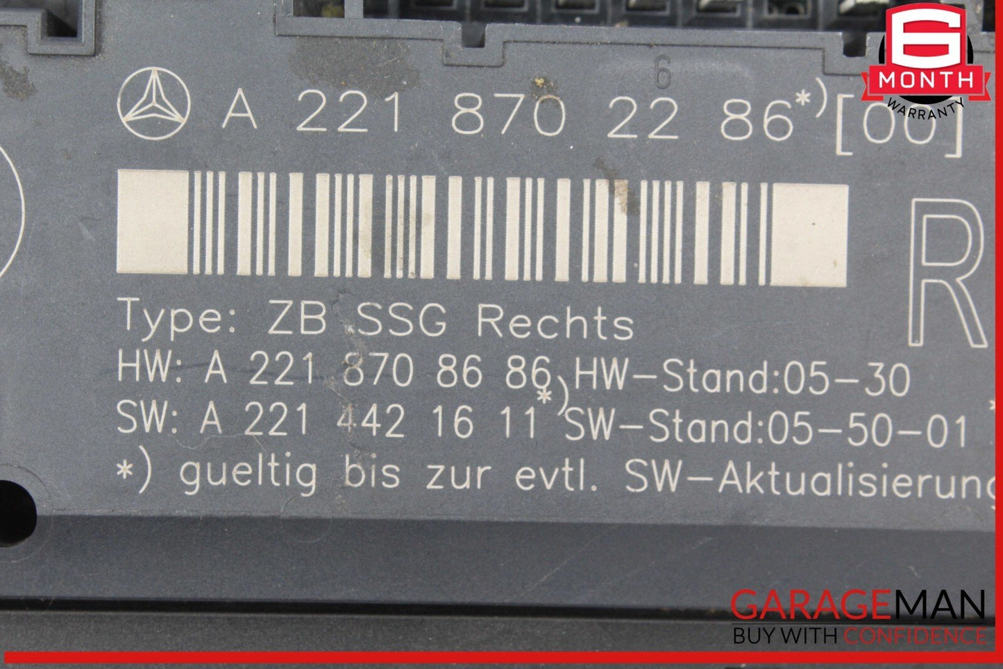 07-13 Mercedes W221 S550 Front Right Side Under Seat Control Module Unit OEM
