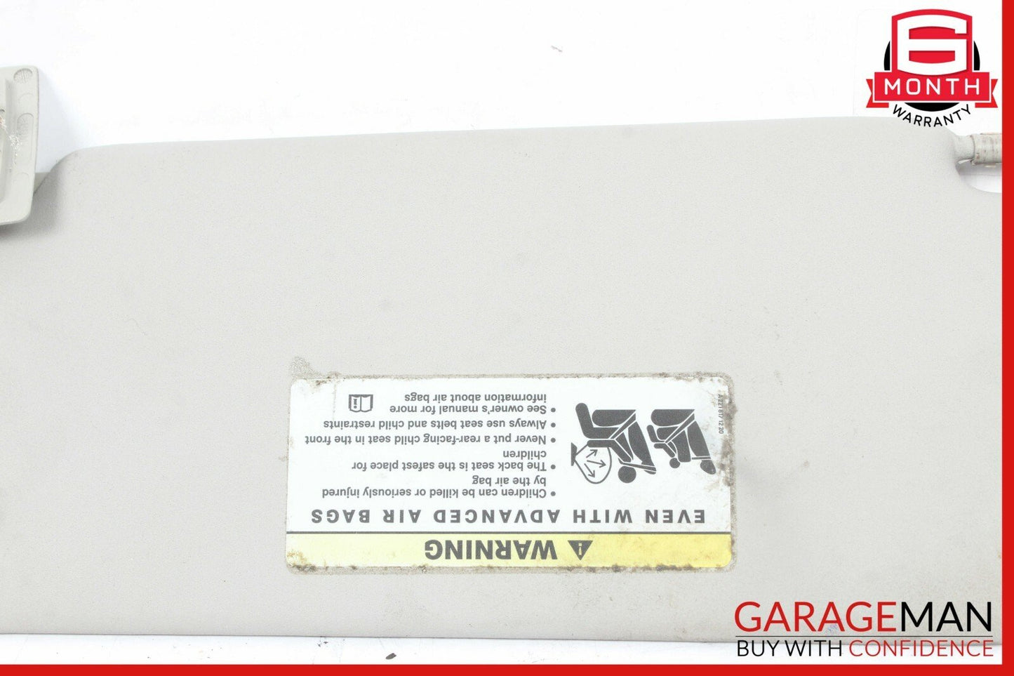 01-07 Mercedes W203 C230 C55 AMG Front Right Passenger Sunvisor Sun Visor Grey