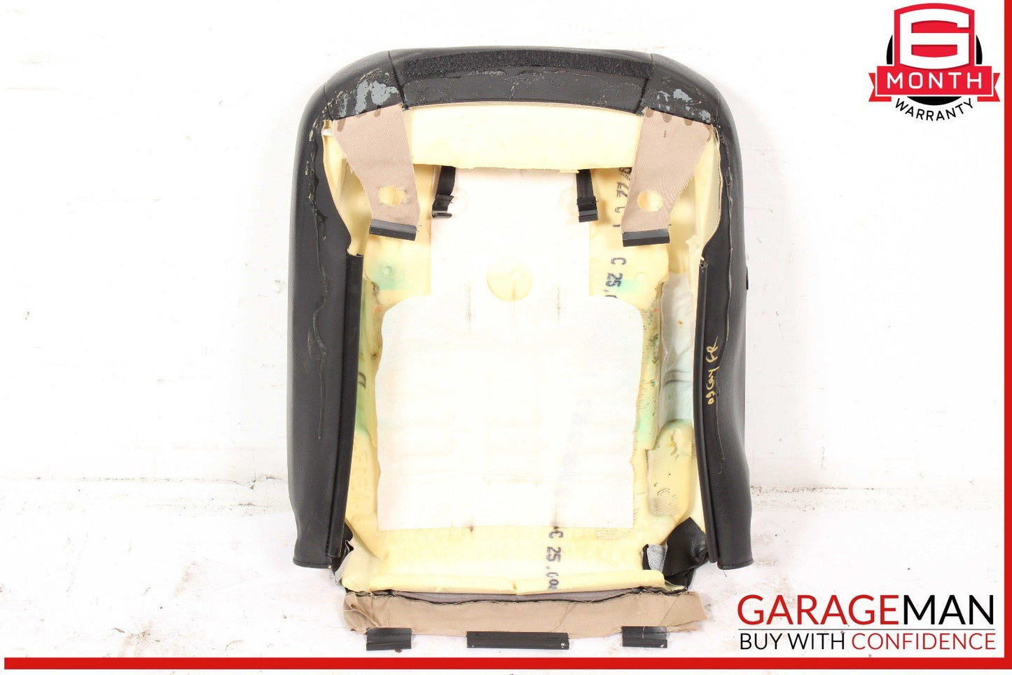 03-10 Porsche Cayenne 955 Front Right Side Top Upper Seat Cushion Cover Black