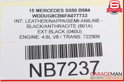 14-20 Mercedes W222 S550 S63 S65 AMG Maybach Door Locking Vacuum Pump OEM