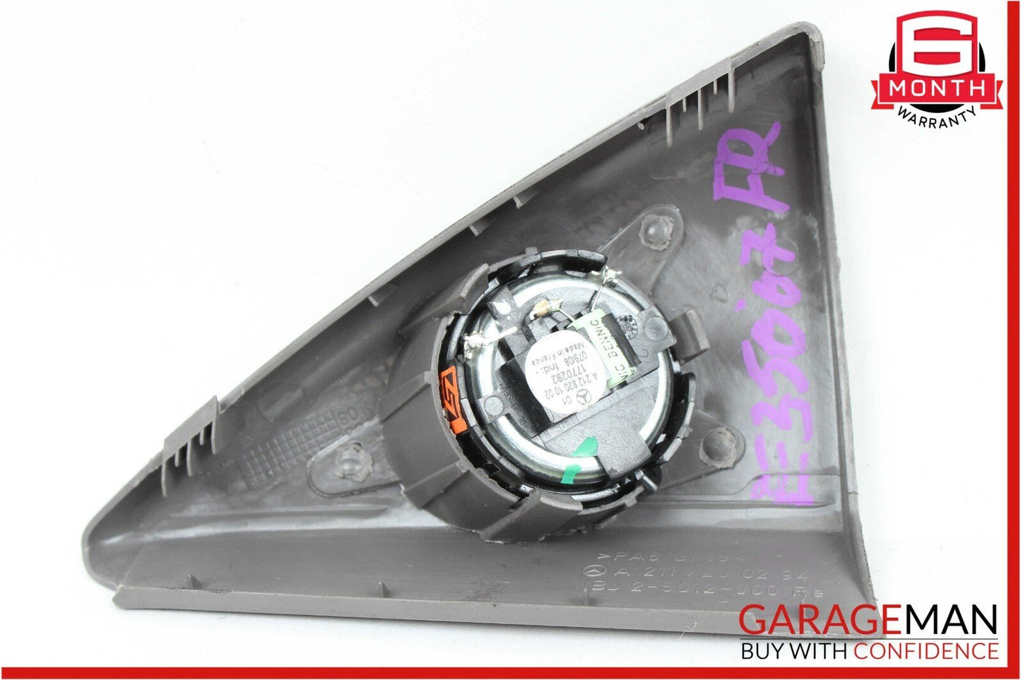 03-09 Mercedes W211 E350 Front Right & Left Side Door Corner Speaker Set Gray