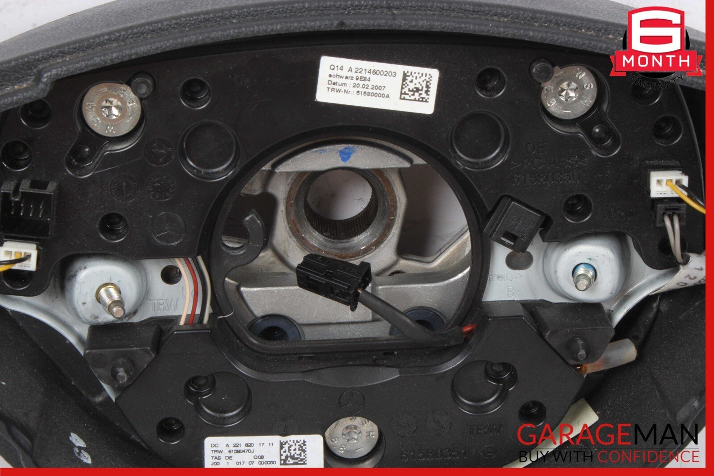 07-09 Mercedes W221 S550 S450 CL550 CL600 4 Spoke Steering Wheel Black OEM